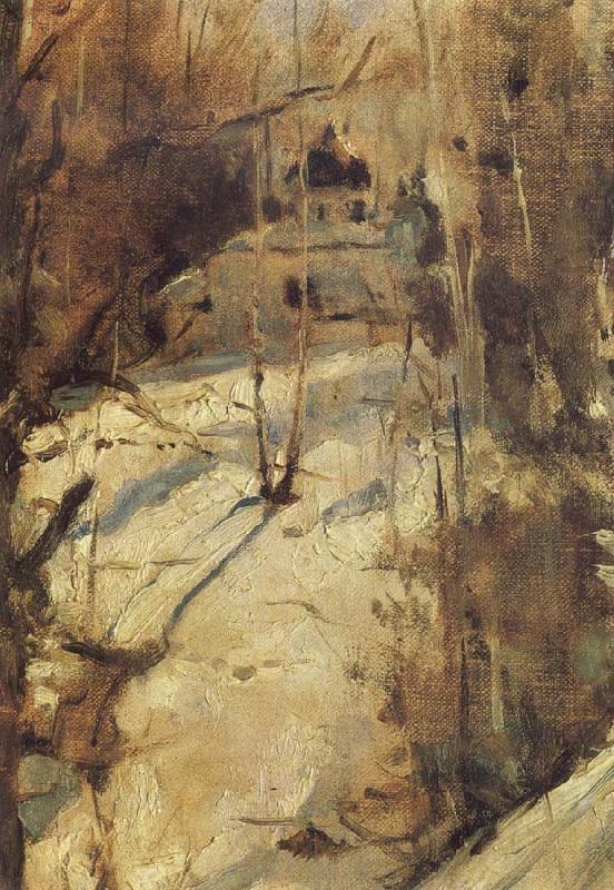 Winter in Abramtsevo,The Church,Study, Valentin Serov